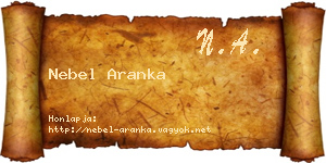 Nebel Aranka névjegykártya